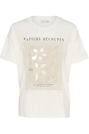 Kaffe Dames, Tops, Wit, Maat: XS Katoen