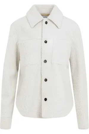 Bottega Veneta Dames, Jassen, Wit, Maat: S Leer