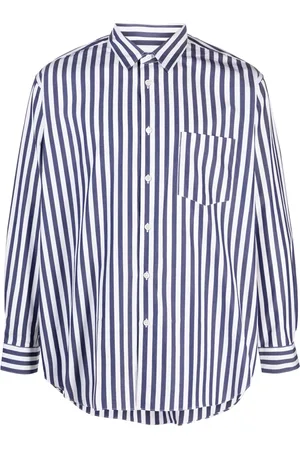 Comme des Garçons Heren, Overhemden, Blauw, Maat: L Katoen