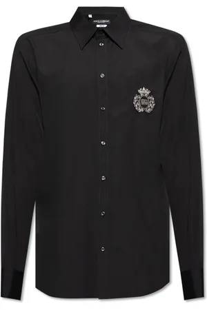 Dolce & Gabbana Heren, Overhemden, Zwart, Maat: M Katoen