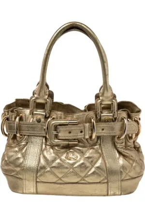 Burberry Dames, Pre-owned, Geel, Maat: ONE Size Leer