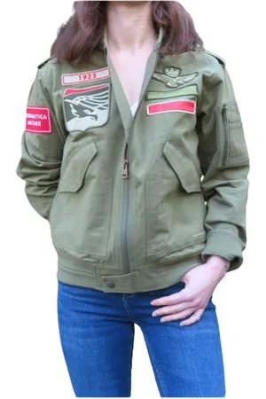 Aeronautica Militare Dames, Jassen, Groen, Maat: XS Katoen