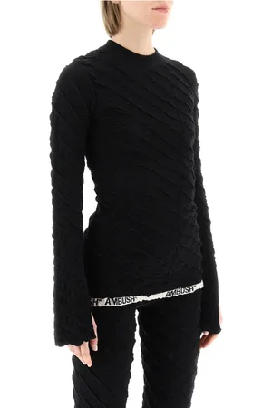 AMBUSH Dames, Tops, Zwart, Maat: XS Katoen