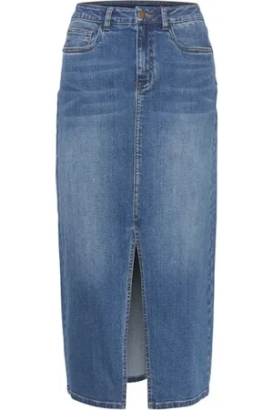 Kaffe Dames, Rokken, Blauw, Maat: M Denim