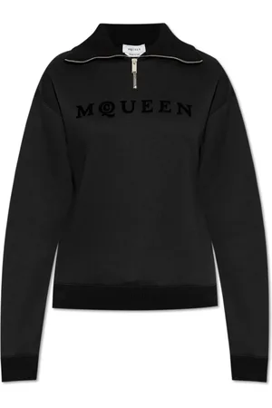 Alexander McQueen Dames, Sweatshirts & Hoodies, Zwart, Maat: S Leer