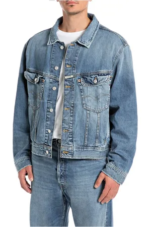 Replay Heren, Jassen, Blauw, Maat: S Denim