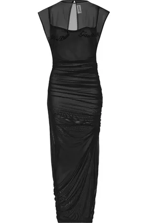 Jean Paul Gaultier Dames, Jurken, Zwart, Maat: S Polyamide