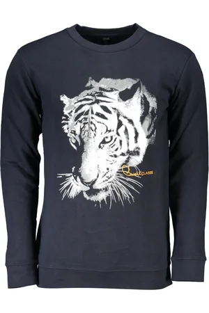 Roberto Cavalli Heren, Sweatshirts & Hoodies, Blauw, Maat: M