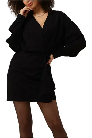 Alix the label Dames, Jurken, Zwart, Maat: XS Linnen