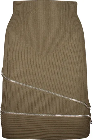 ANDREA ADAMO Dames, Rokken, Groen, Maat: M Viscose
