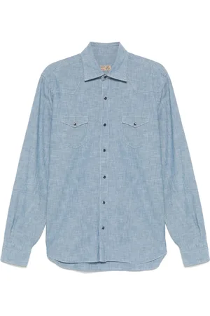 BARBA Heren, Overhemden, Blauw, Maat: 2XL