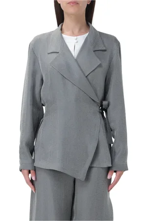 Giorgio Armani Dames, Jassen, Grijs, Maat: M Zijde