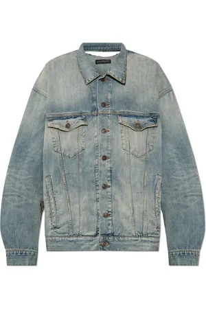 Balenciaga Dames, Jassen, Blauw, Maat: L Denim