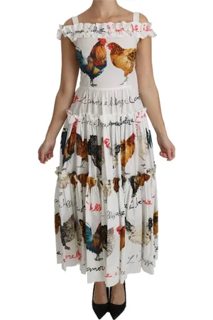 Dolce & Gabbana Dames, Jurken, Wit, Maat: 2XS Katoen