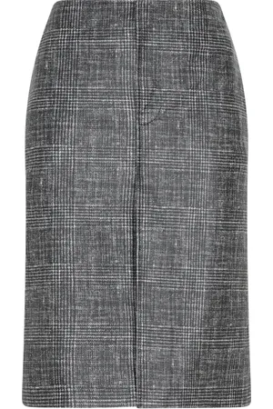 Bottega Veneta Dames, Rokken, Grijs, Maat: 2XS Leer