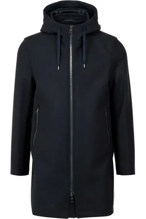 HERNO Heren, Mantels, Blauw, Maat: 2XL Wol