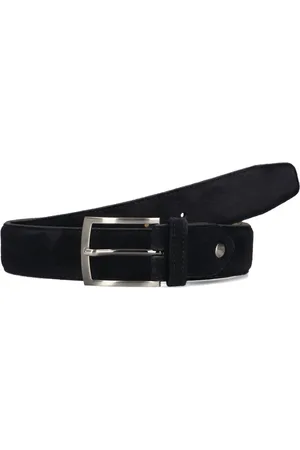 Van Bommel Heren, Accessoires, Blauw, Maat: 115 CM Suède