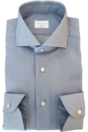 Xacus Heren, Overhemden, Blauw, Maat: XL Katoen