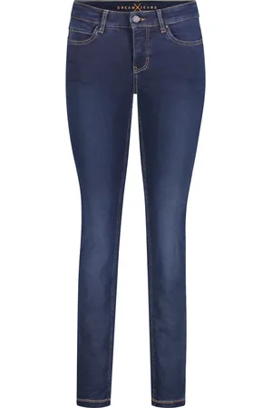 Mac Dames, Jeans, Blauw, Maat: XL L30 Denim