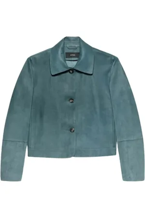 arma leder Dames, Jassen, Blauw, Maat: S Suède