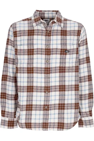 Obey Heren, Overhemden, Veelkleurig, Maat: S Flanel