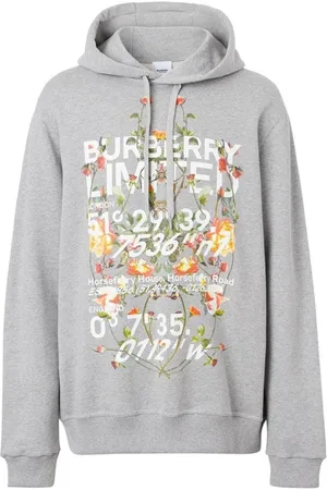 Burberry Heren, Sweatshirts & Hoodies, Grijs, Maat: 2XS Katoen