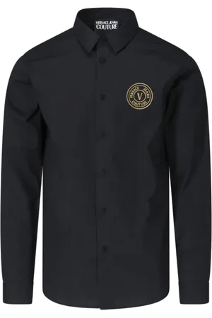 VERSACE Heren, Overhemden, Zwart, Maat: M