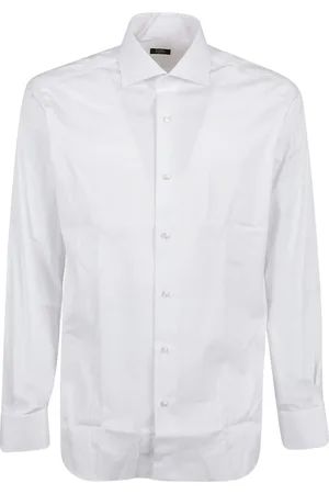 BARBA Heren, Overhemden, Wit, Maat: 2XL Katoen