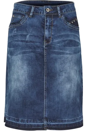 Cream Dames, Rokken, Blauw, Maat: 2XL Denim