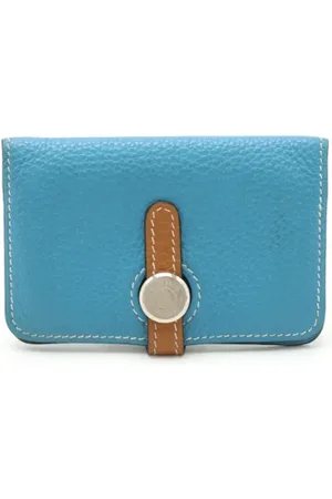 Hermès Dames, Pre-owned, Blauw, Maat: ONE Size Leer
