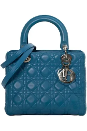 Dior Dames, Pre-owned, Blauw, Maat: ONE Size Leer