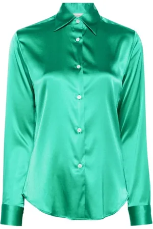 MAZZARELLI Dames, Blouses & Shirts, Groen, Maat: M Zijde