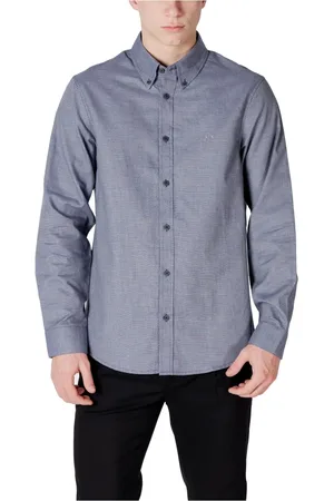 Armani Exchange Heren, Overhemden, Blauw, Maat: L Katoen
