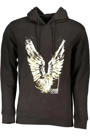 Roberto Cavalli Heren, Sweatshirts & Hoodies, Zwart, Maat: 3XL Katoen