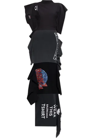 Balenciaga Dames, Jurken, Zwart, Maat: S Katoen