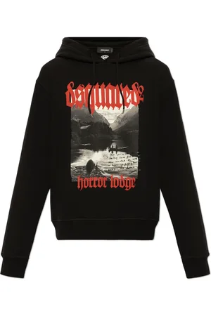 Dsquared2 Heren, Sweatshirts & Hoodies, Zwart, Maat: M Katoen
