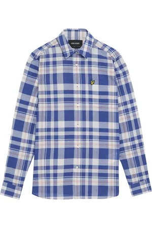 Lyle & Scott Heren, Overhemden, Blauw, Maat: L