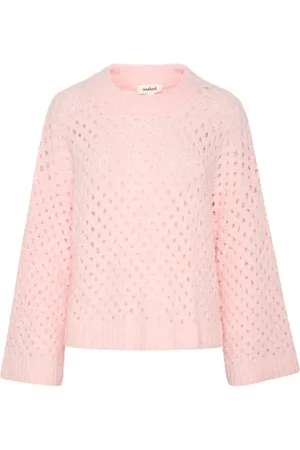 Soaked in Luxury Dames, Truien, Roze, Maat: XL Wol