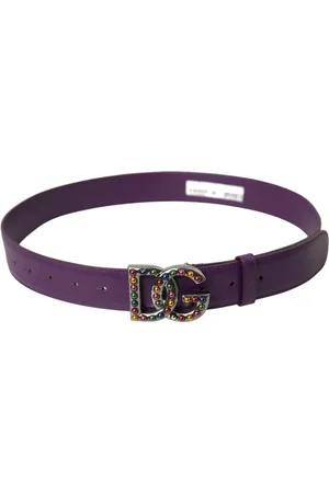 Dolce & Gabbana Dames, Accessoires, Paars, Maat: 80 CM Leer