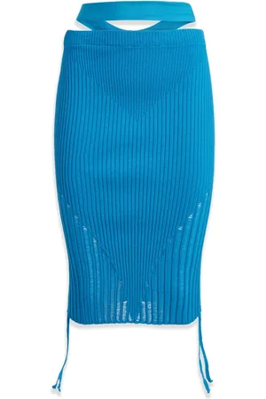 ANDREA ADAMO Dames, Rokken, Blauw, Maat: S