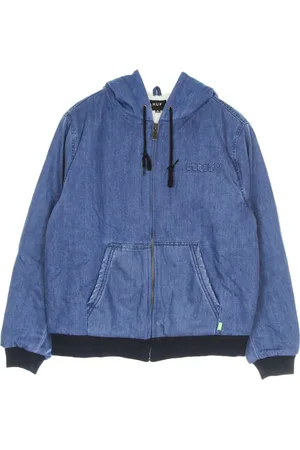 Huf Heren, Sweatshirts & Hoodies, Blauw, Maat: M Katoen