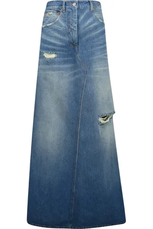 Maison Margiela Dames, Rokken, Blauw, Maat: S Katoen