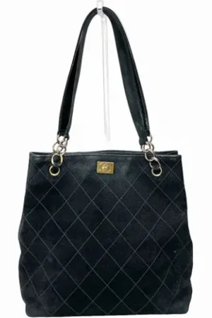 CHANEL Dames, Pre-owned, Zwart, Maat: ONE Size Suède
