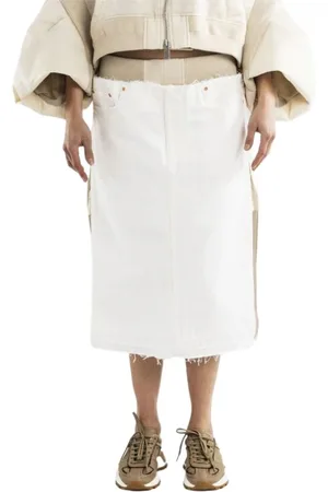 SACAI Dames, Rokken, Wit, Maat: XL Katoen