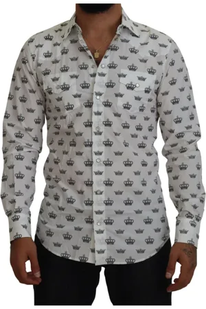 Dolce & Gabbana Heren, Overhemden, Wit, Maat: XS Katoen