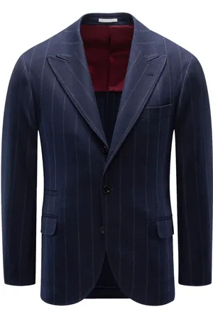 Brunello Cucinelli Heren, Jassen, Blauw, Maat: S Wol