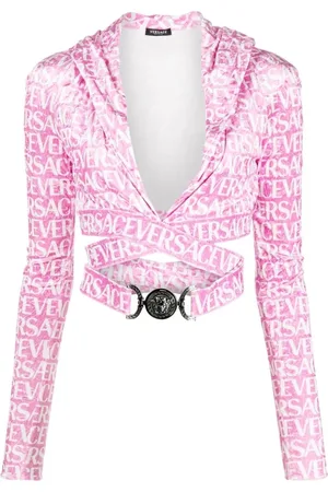 VERSACE Dames, Tops, Roze, Maat: XS