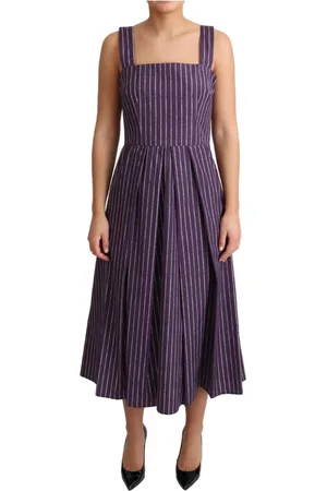 Dolce & Gabbana Dames, Jurken, Paars, Maat: S Katoen