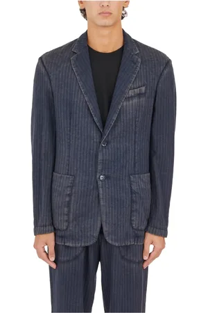 BARENA Heren, Jassen, Blauw, Maat: L Wol