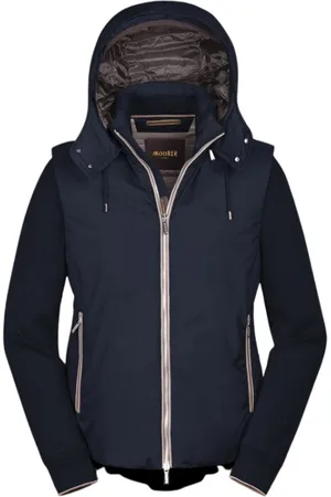 MOORER Heren, Jassen, Blauw, Maat: 5XL Katoen
